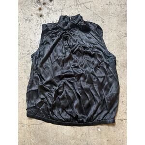 Dolce & Gabbana Dress Ribbon Sleeveless‎ Women Size 46 Silk Black Rose